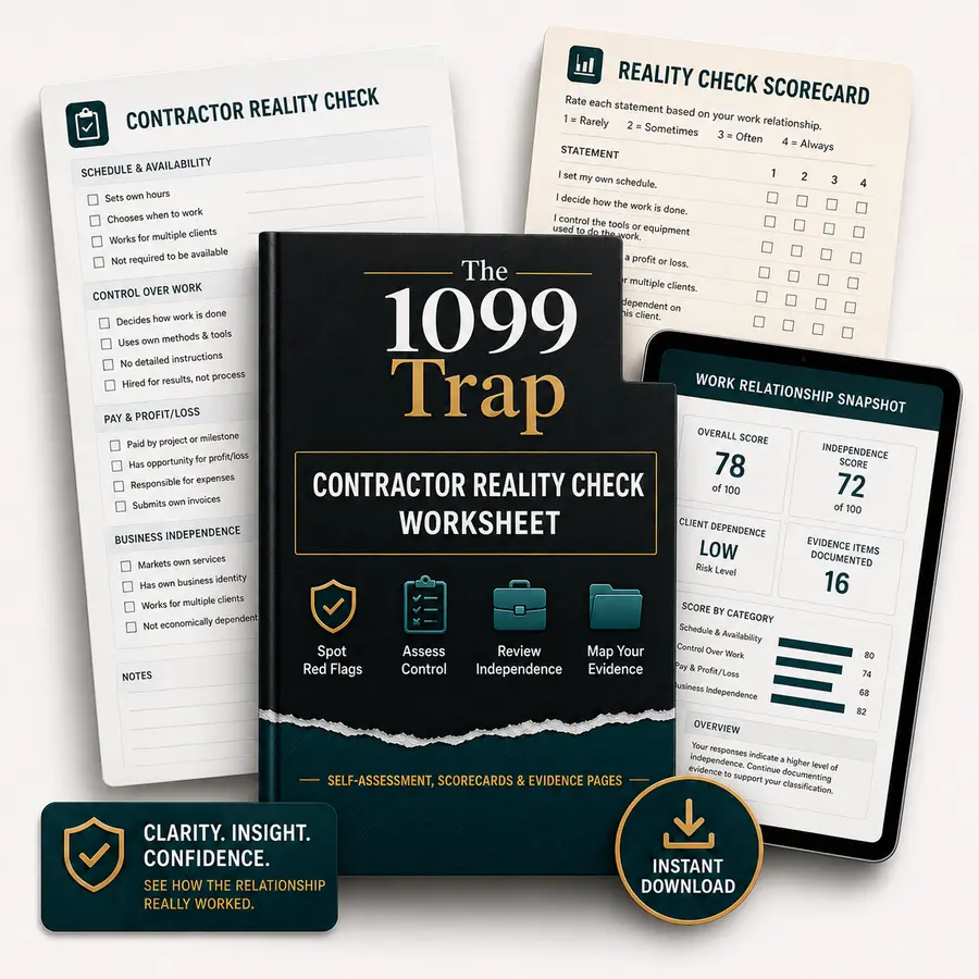Contractor Reality Check Worksheet product preview